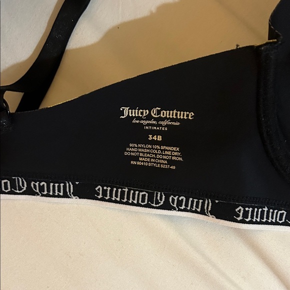 Juicy Couture Black Bra with Lemon Print - Picture 2 of 4